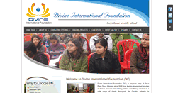 Desktop Screenshot of divineinternationalfoundation.com